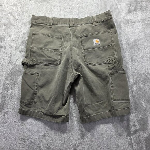 Carhartt Shorts Mens 34 Olive Rugged Flex Canvas Utility Work Cargo BS3652-M - Picture 1 of 7
